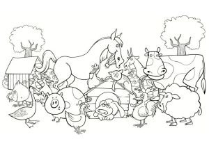 Coloriage Sur Les Animaux De La Ferme Ferme 6 Coloriage Sur La Ferme Tracteurs Fermier
