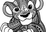 Coloriage Sur ordinateur Animaux Zentangle Simba