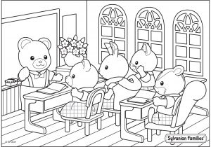 Coloriage Sylvanian A Imprimer Coloriage Du Professeur Ours Qui Fait Classe Aux Enfants