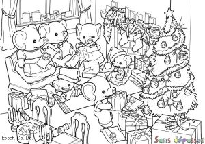 Coloriage Sylvanian Noel Coloriage La Famille éléphant Fªte No L Sans Dépasser