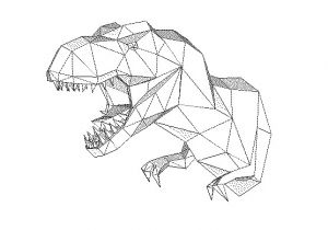 Coloriage T Rex Gratuit T Rex Wall Hanging Free Papercraft Download
