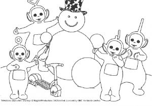 Coloriage Teletubbies Gratuit Coloriage A Imprimer Teletubbies Font Un Bonhomme De Neige Gratuit