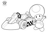 Coloriage toad A Imprimer Coloriage toad Mario Kart   Imprimer