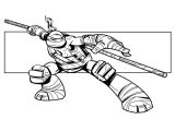 Coloriage tortue Ninja Leonardo Coloriage tortue Ninja Leonardo