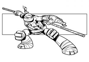 Coloriage tortue Ninja Leonardo Coloriage tortue Ninja Leonardo