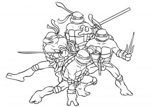 Coloriage tortue Ninja Leonardo Coloriage tortue Ninja