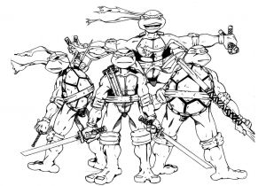 Coloriage tortues Ninja à Imprimer tortue Ninja 9 Coloriage tortues Ninja Coloriages Pour
