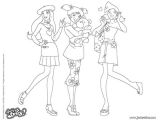 Coloriage totally Spies Alex Coloriage totally Spies Sam Alex Et Clover A Halloween