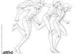 Coloriage totally Spies Gratuit Imprimer Coloriages Sam Alex Et Clover En Pleine Course Fr Hellokids