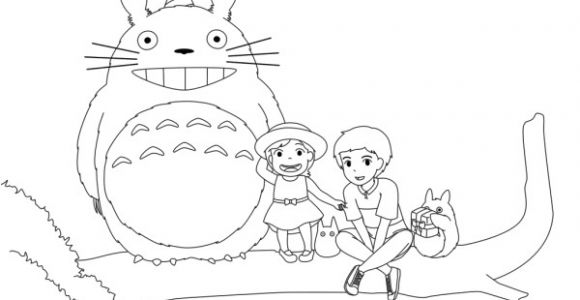 Coloriage totoro En Ligne Coloriage totoro Et Ses Amis Sans Dépasser