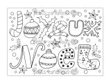 Coloriage tou Bichvat Carte Joyeux Noel   Colorier Christmas Card