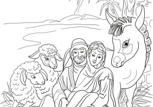 Coloriage tous En Scene Coloriage Sc¨ne De La Nativité Avec La Sainte Famille Et Les