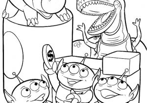 Coloriage toys Story 4 Fourchette Hamm Aliens and Rex toy Story Kids Coloring Pages