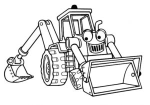 Coloriage Tracteur Avec Remorque Coloriage Tractopelle A Imprimer Gratuit Coloriage