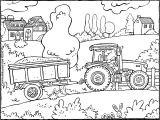 Coloriage Tracteur Avec Remorque Sur La Route Kleurprenten Kiddicoloriage