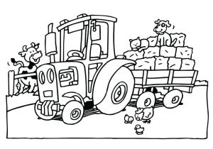 Coloriage Tracteur tom Jules Coloriage Tracteur tom Coloriage Tracteur Et Remorque A Imprimer