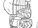 Coloriage Tractopelle à Imprimer Dessin   Colorier D Un Tracteur Transportant De La Paille