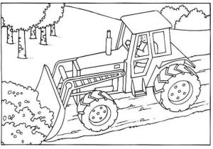 Coloriage Tractopelle A Imprimer Gratuit Coloriage Chantier Et Construction