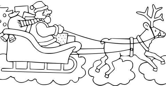Coloriage Traineau Du Pere Noel A Imprimer Coloriage Pere Noel Dans son Traineau