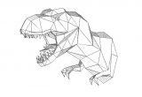 Coloriage Tyrannosaure Rex Imprimer T Rex Wall Hanging Free Papercraft Download