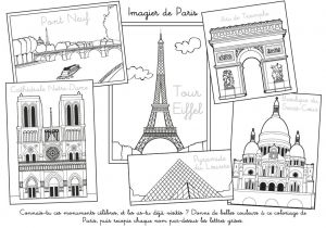 Coloriage Ville De Paris Coloriage à Imprimer Imagier De Paris