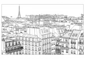 Coloriage Ville De Paris Paris Paris Coloriages Difficiles Pour Adultes