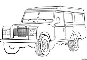 Coloriage Voiture 4 4 Coloriage 4 X 4 Land Rover à Colorier Dessin Gratuit à