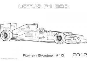 Coloriage Voiture De Course formule 1 Coloriage Voiture De formule 1 Lotus 2012 E20