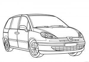 Coloriage Voitures A Imprimer Coloriage Voiture Peugeot 807 Dessin