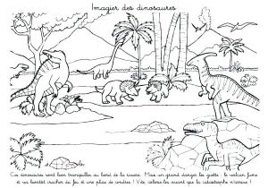Coloriage Volcan Avec Dinosaure Coloriage Volcan Avec Dinosaure A Imprimer Imagier Des Dinosaures