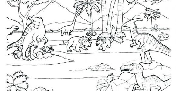 Coloriage Volcan Avec Dinosaure Coloriage Volcan Avec Dinosaure A Imprimer Imagier Des Dinosaures