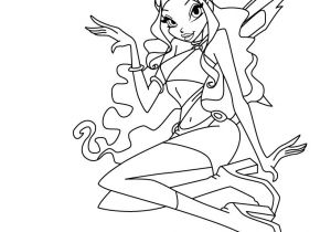 Coloriage Winx En Ligne Coloriages Layla   Colorier Fr Hellokids