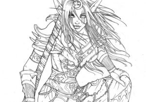 Coloriage World Of Warcraft World Of Warcraft Mmo Gamer Chick