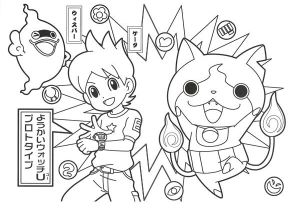 Coloriage Yo Kai Watch A Imprimer Coloriages   Imprimer Des Personnages Fascinants De Yo Kai Watch