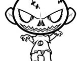Coloriage Zombie à Imprimer Dessin Facile Zombie