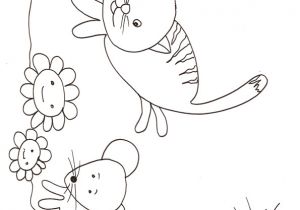 Coloriages Avec La souris Coloriage Du Chat Et De La souris Sur Tête à Modeler