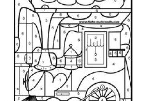 Coloriages Codés Maternelle Jeu De Coloriage Numéroté Chiffres Et Mer N°1