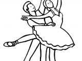 Coloriages De Ballerina Un Couple De Danseurs Dans Leur Magnifique Costume Entrain D