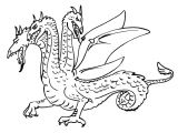 Coloriages Dragons à Imprimer 10 Coloriage De Dragon A Trois Tete A Imprimer
