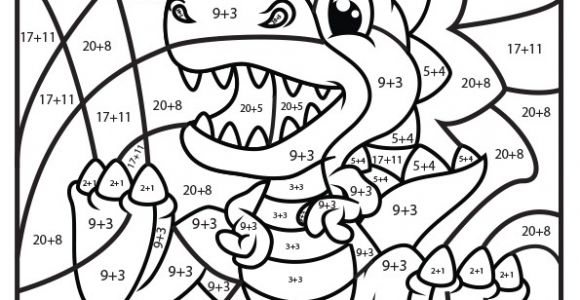 Coloriages Magiques Additions Coloriage Magique Additions Tyranosaure Rex