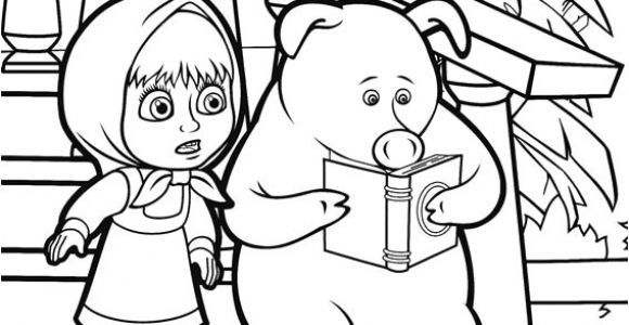 Coloriages Masha Et Michka Coloriage Masha Michka A Imprimer Coloriage Masha Et