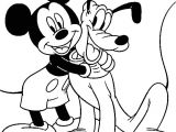 Coloriages Mickey Gratuits Imprimer Coloriage Mickey étreint Pluto Dessin Gratuit à Imprimer