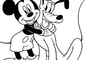Coloriages Mickey Gratuits Imprimer Coloriage Mickey étreint Pluto Dessin Gratuit à Imprimer