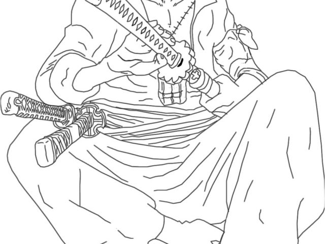 Coloriages One Piece Zoro Coloriage Zoro Roronoa à Imprimer Et Colorier