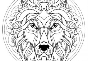 Coloriages Pour Enfants Net Mandala Gratuit Tete Loup Coloriage Mandalas