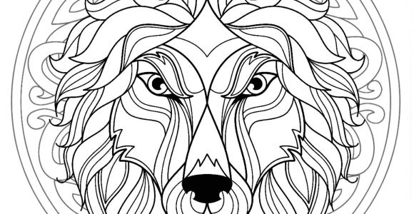 Coloriages Pour Enfants Net Mandala Gratuit Tete Loup Coloriage Mandalas