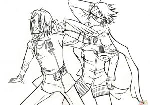 D Gray Man Coloriage Allen Walker and Lavi From Manga D Gray Man Coloring Page
