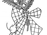 Deco De Noel Coloriage Coloriage D Une Petite souris Sur Une Décoration De No L