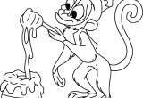 Dessin Coloriage Aladdin Coloriage Abu Le Singe De Aladdin Aime Le Miel Dessin