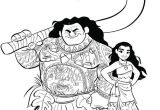 Dessin Coloriage De Vaiana Coloriages Gratuits   Imprimer Vaiana Et Maui